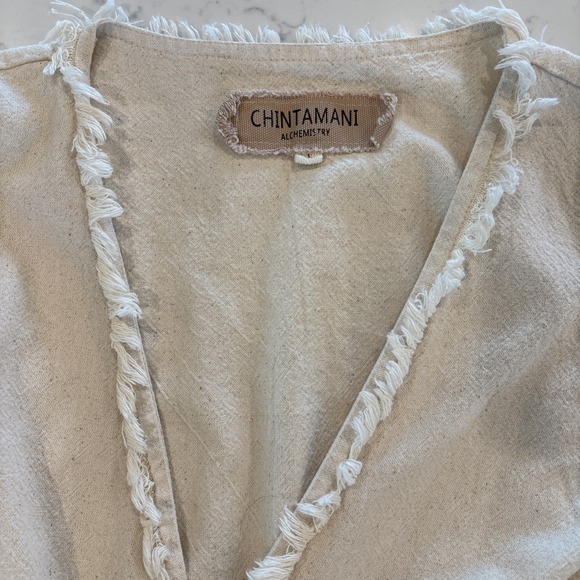 Chintamani Alchemistry Maxi Dress Organic Cotton Ivory Size Large - Picture 6 of 13